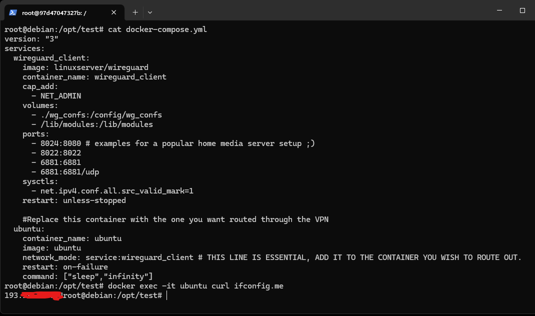 Route a Docker Container's Traffic Through A WireGuard VPN Container | wiki